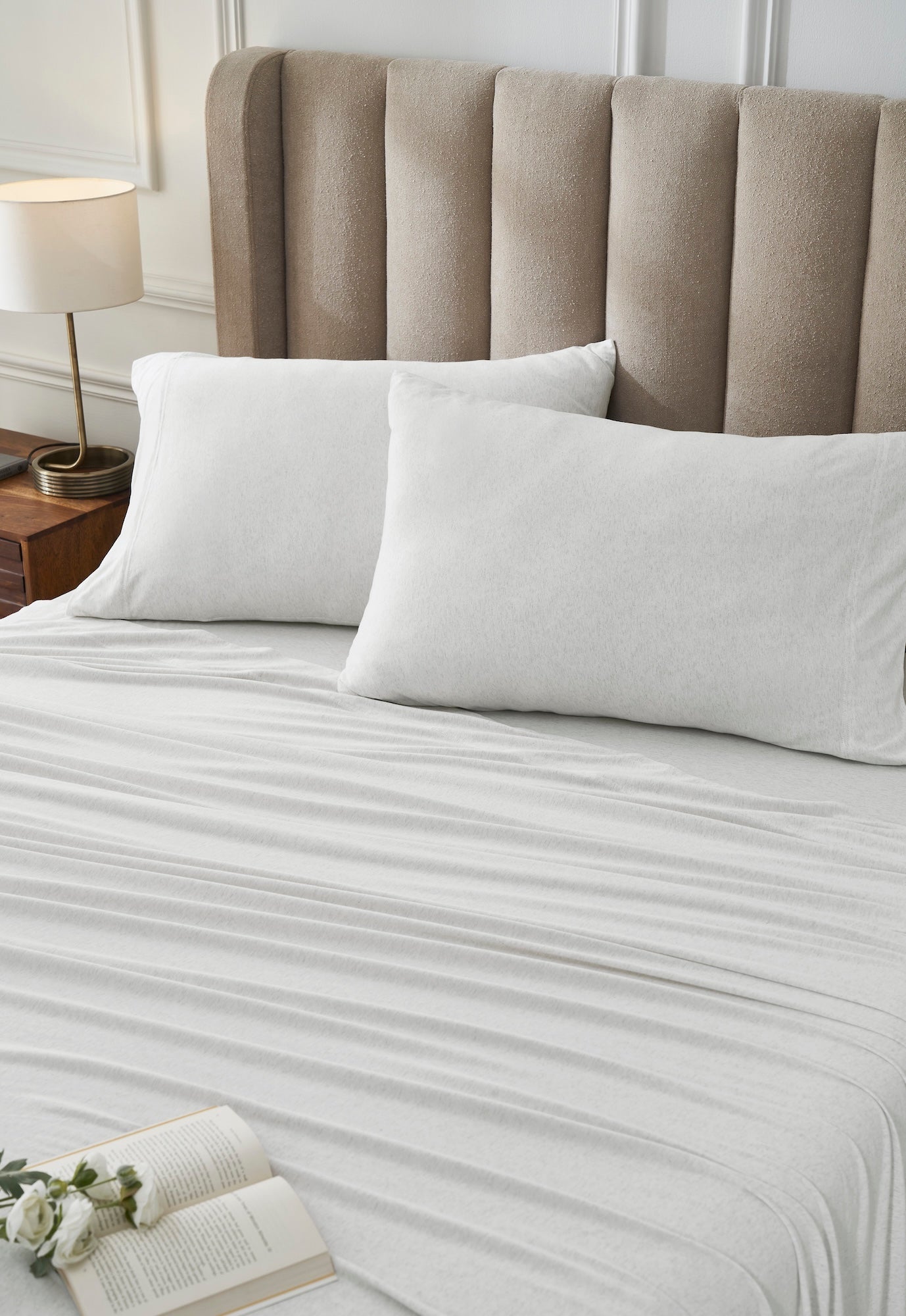 Halston Cotton Melange Jersey Sheet Set