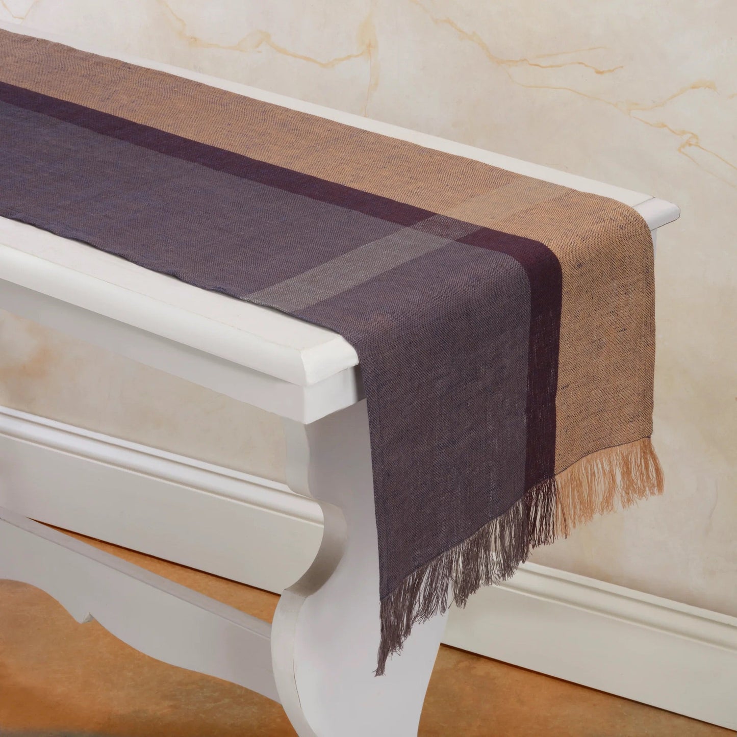 HINTERLAND Handwoven Linen Table Runner. 100% Flax Linen – Fair Trade – Artisan Made - Osadia Concept Store