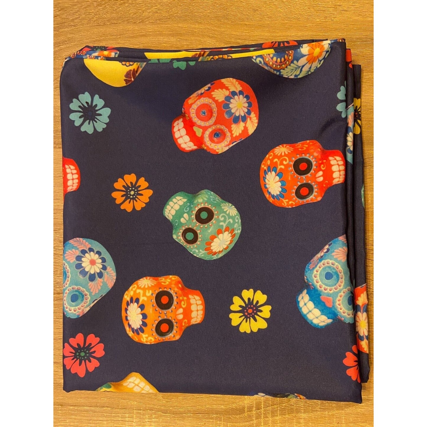 Osadia Handmade Blue Calavera Tablecloth