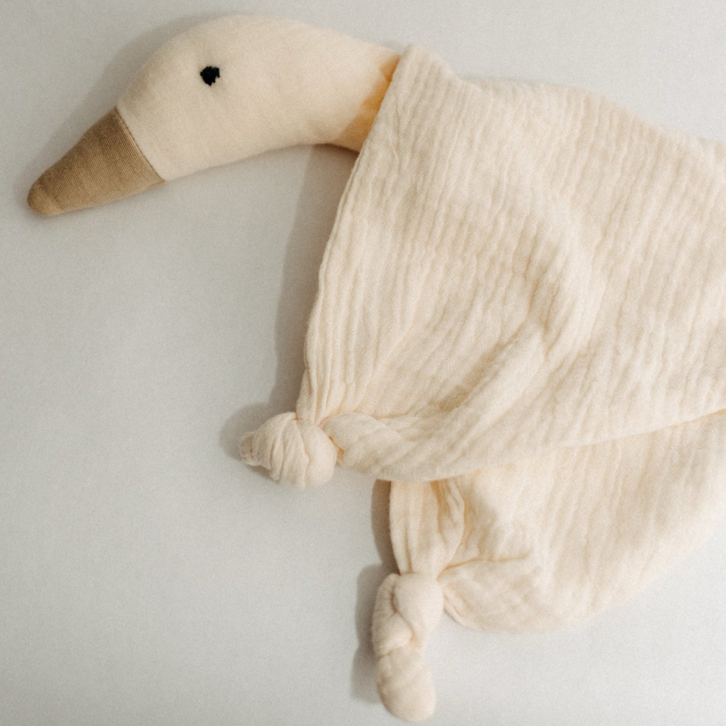 Goose Lovey Security Blanket-Ecru