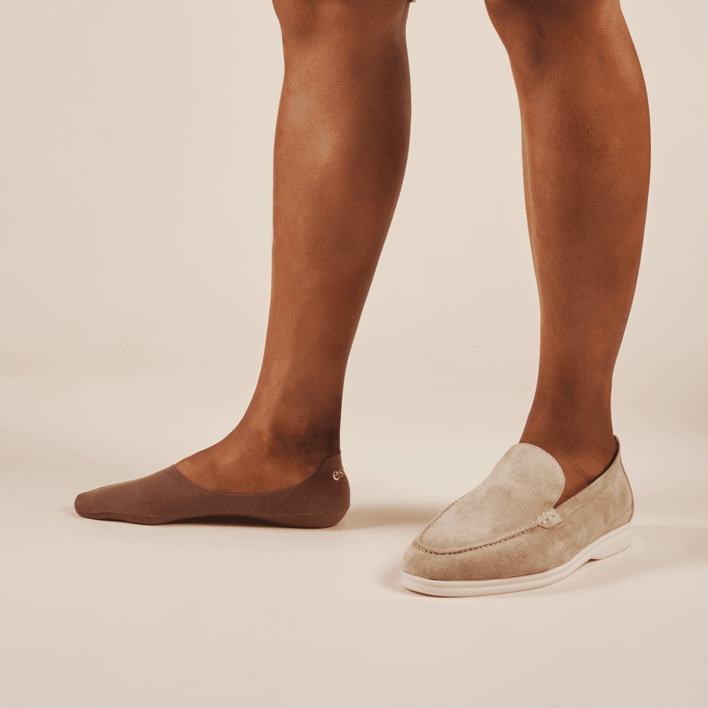 Unisex Cotton No Show Socks 3-Pack | Toffee Tan