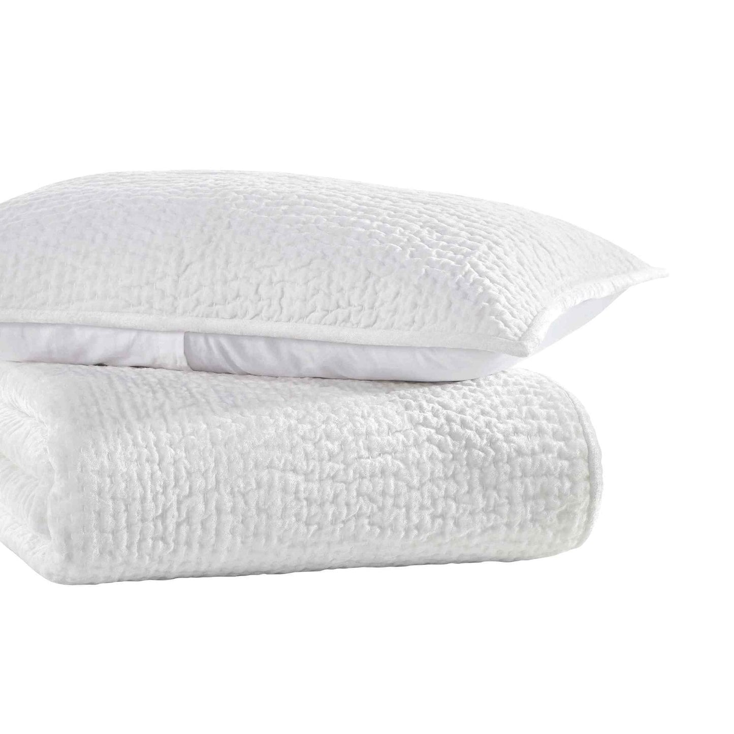 Laguna Pick Stitch Velvet Coverlet - Clearance
