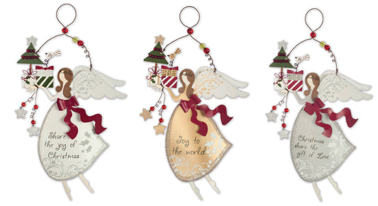 Heavenly Holiday Angel Ornaments - Set of 3