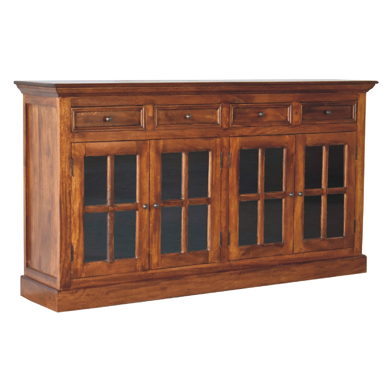 Solid Wood Large Glazed Sideboard