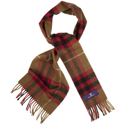 Prince of Scots Heritage Plaid Fringed Merino Wool Scarf (Cambridge Camel) - Osadia Concept Store