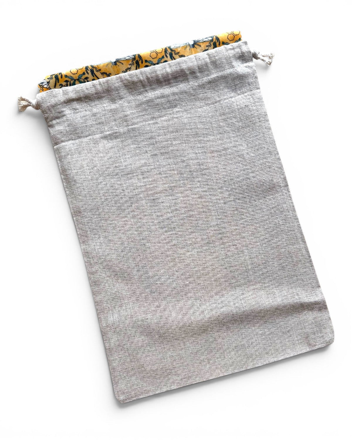 Linen Bread Bag with Beeswax Liner