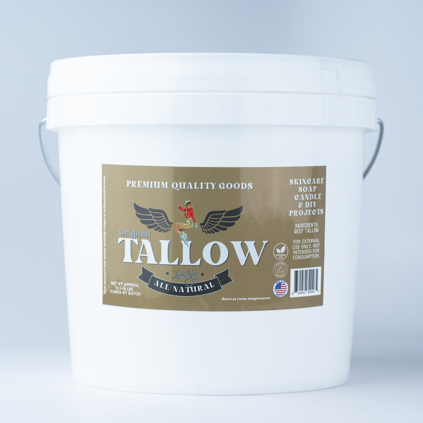 Bulk Grass-Fed Beef Tallow for Soap, Skincare & Candles | 2,8,16 lbs | Maker-Proven Quality