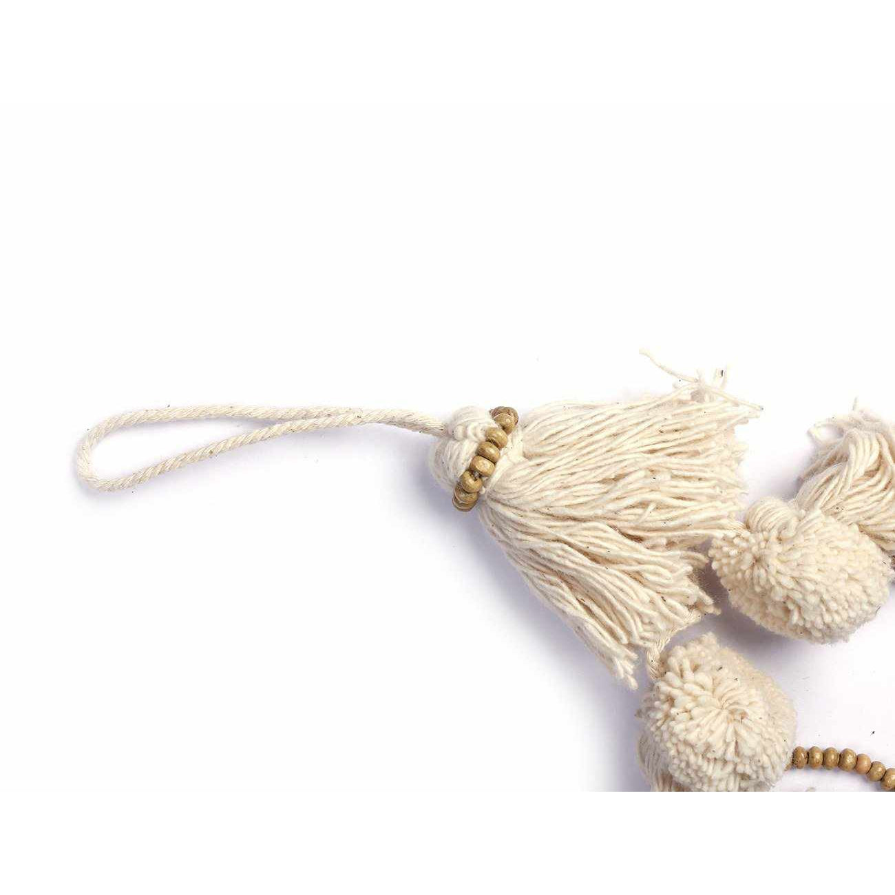 Multi-Tassel Ivory Boho Keychain | Zipper Pull | Handmade in Thailand