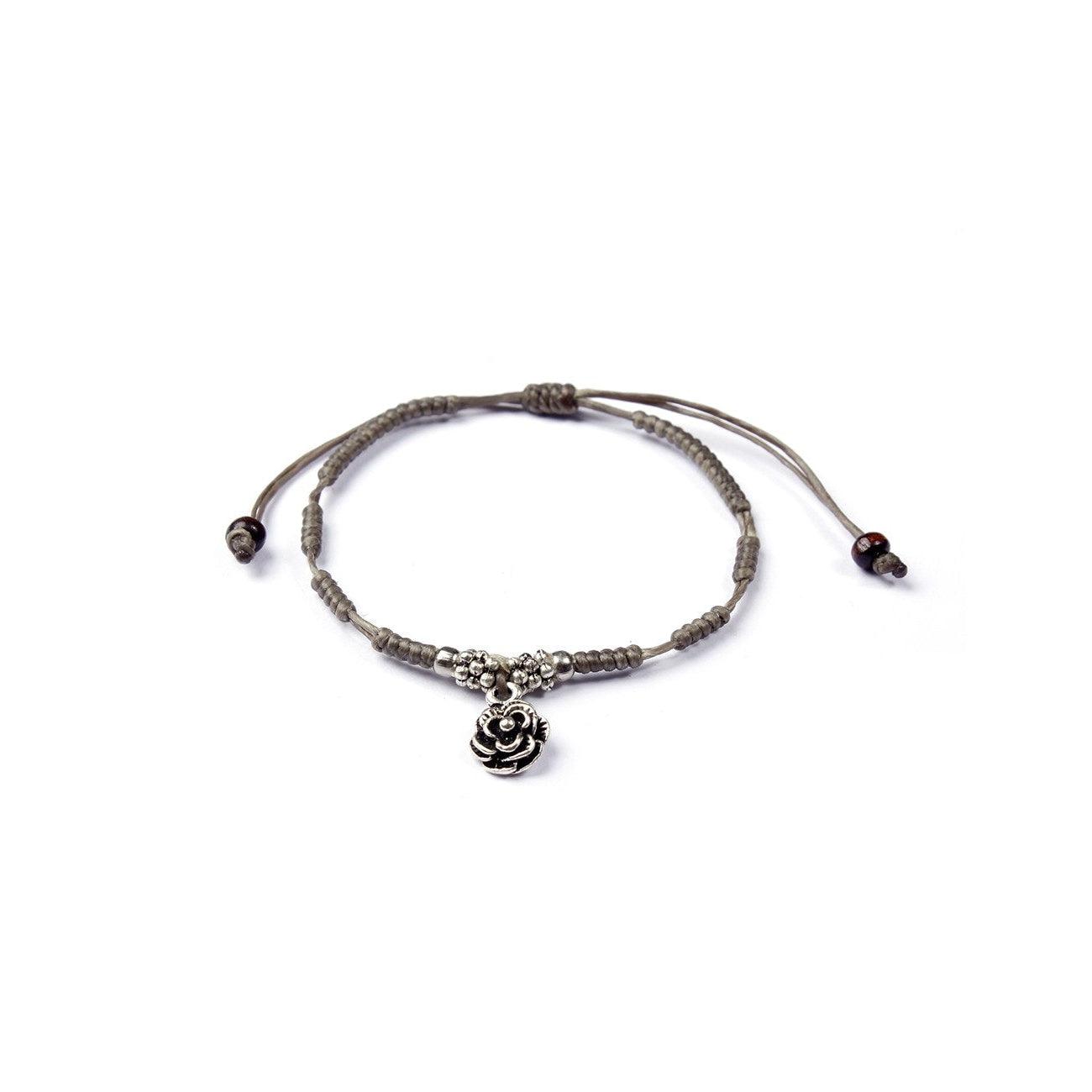 Hmong Silver .925 Charm Adjustable Bracelet - Thailand