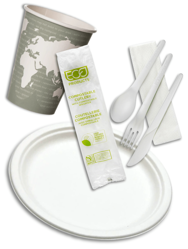 Party Kit: Plates, Hot Cups, and Cutlery (50 Sets)