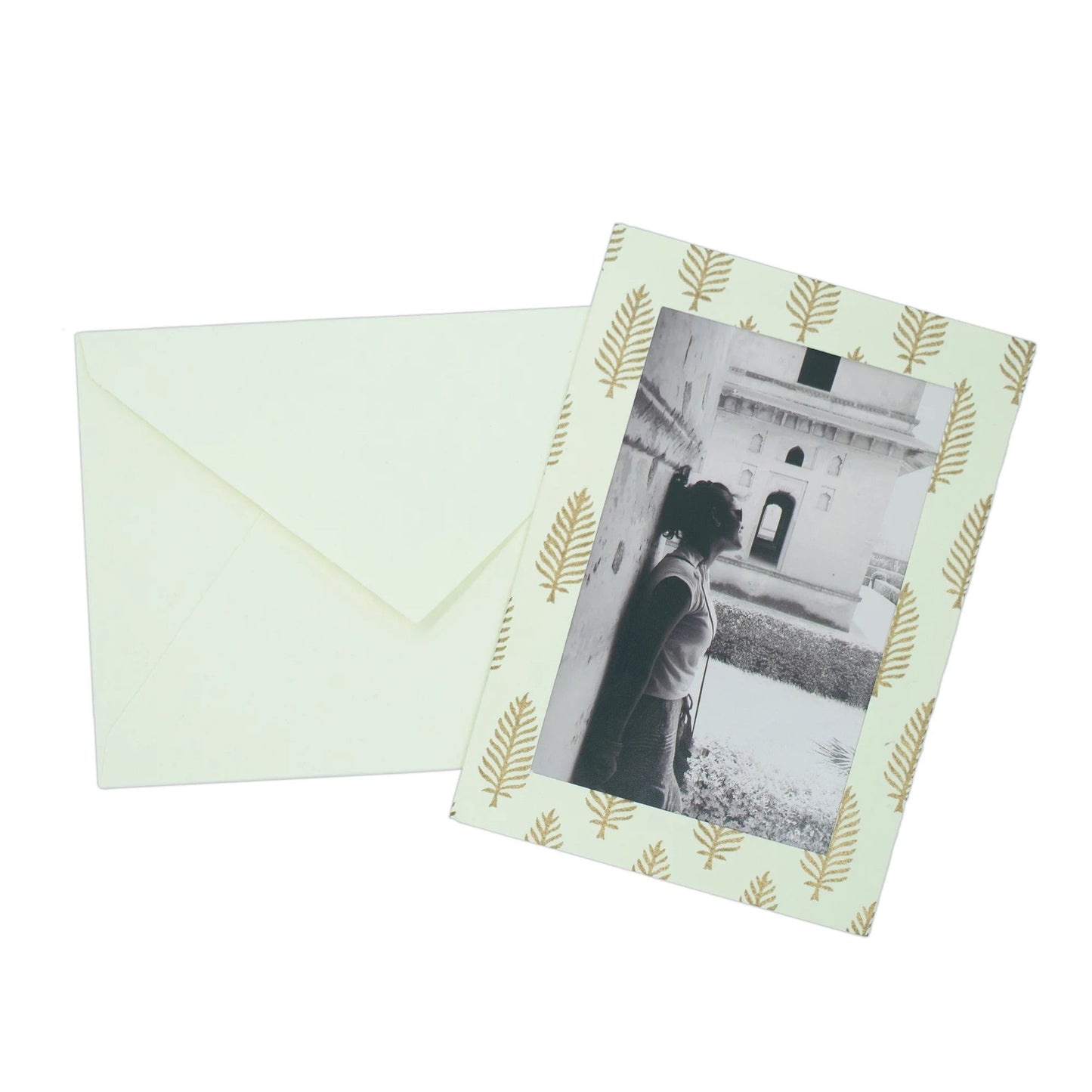 Handmade Photo Note Cards | Upcycled Tree-Free Paper | GOLDEN LEAF | Fair Trade | Set of 8 - Osadia Concept Store