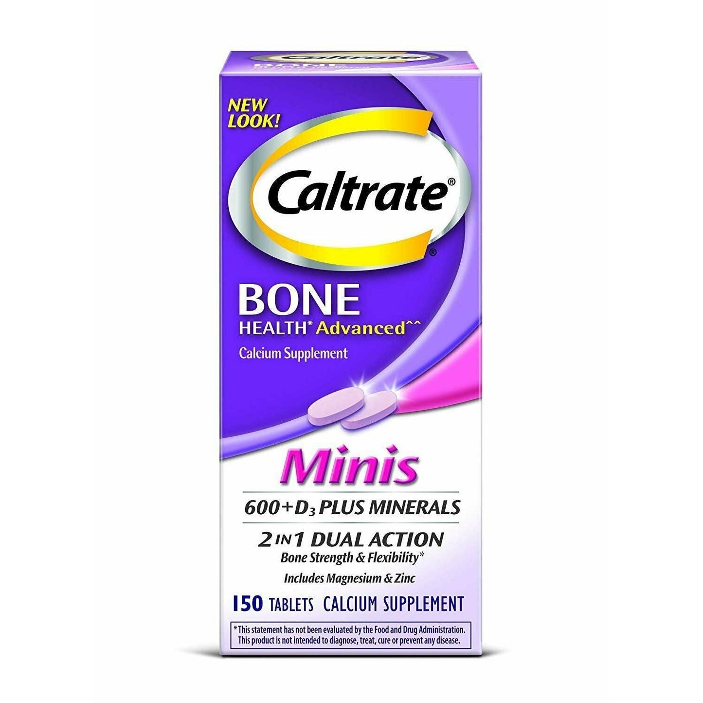 Caltrate Calcium & Vitamin D3 Supplement Plus Minerals Mini Tablets, 150 Ea