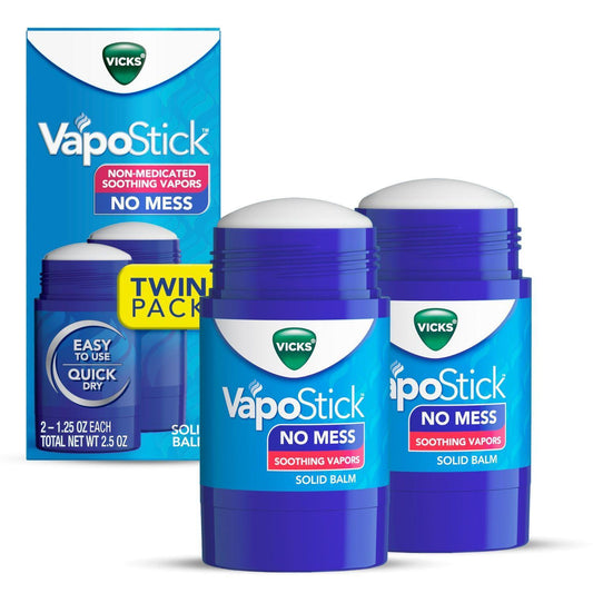 Vicks Vapo Stick, Solid Balm, No Mess, Soothing Non-Medicated Vapors