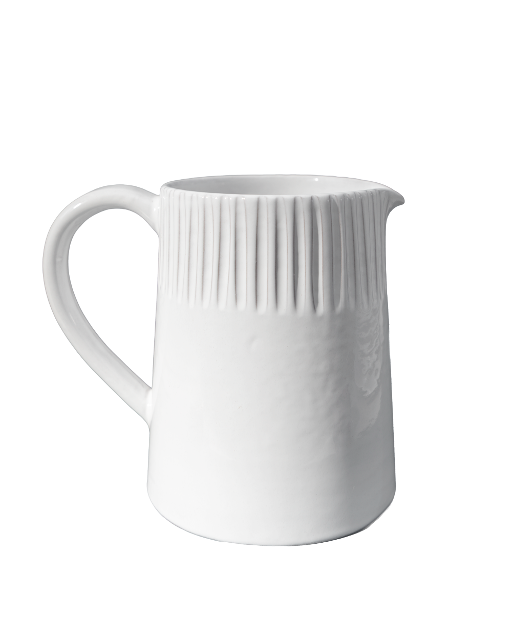 Milk White Lines Pitcher