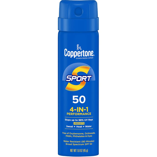 Coppertone Sport Sunscreen Spray, Spf 50 Spray Sunscreen, 1.6 Oz