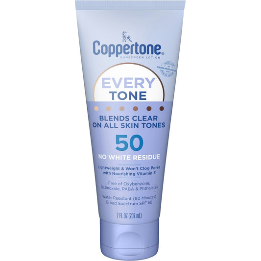 Coppertone Every Tone Sunscreen Lotion - SPF 50 - 7 Fl Oz
