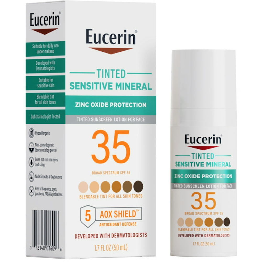 Eucerin Sensitive Mineral Sunscreen Tinted Face Lotion - SPF 35 - 1.7 Fl Oz