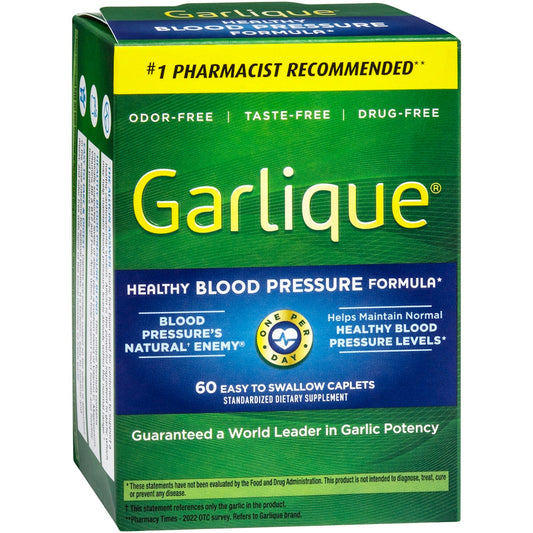 Garlique Healthy Blood Pressure Supplement, Odor Free Garlic