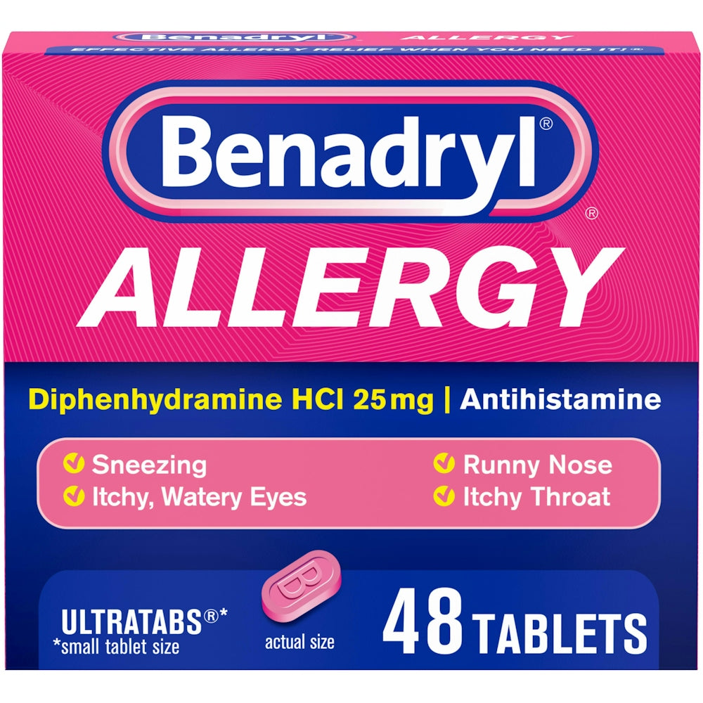 Benadryl Ultratabs Antihistamine Cold & Allergy Relief Tablets