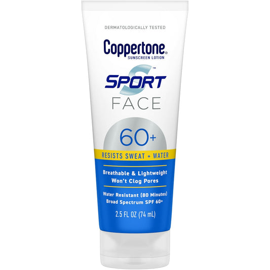 Coppertone Face Broad Spectrum Spf 60+ Sunscreen Lotion 2.5 Fl Oz
