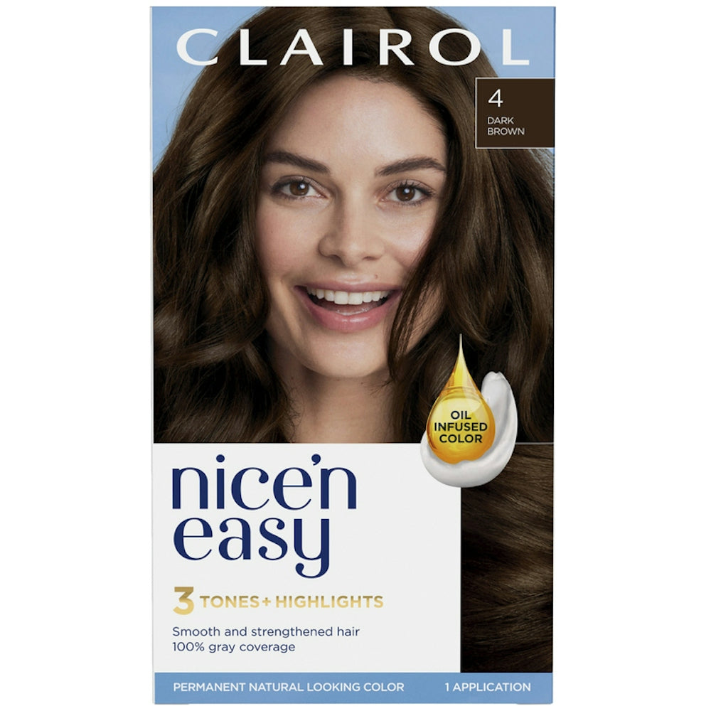 Clairol Nice N Easy Permanent Hair Color 4/120 Natural Dark Brown
