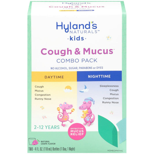 Hyland's Naturals Cough & Mucus, Natural Grape Flavor, Combo Pack, Kids