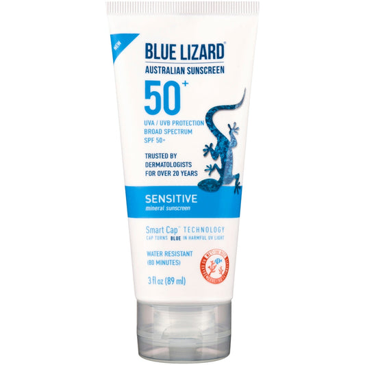 Blue Lizard Sensitive Sunscreen Tube - SPF 50 - 3 Fl Oz