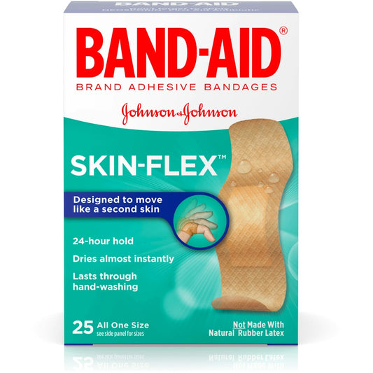 Band-Aid Brand Sterile Skin-Flex Adhesive Active Bandages For First & Wound Care Of Minor Cuts, Scrapes & Burns, Lightweight, Comfortable & Durable Second Skin Feeling, One Size