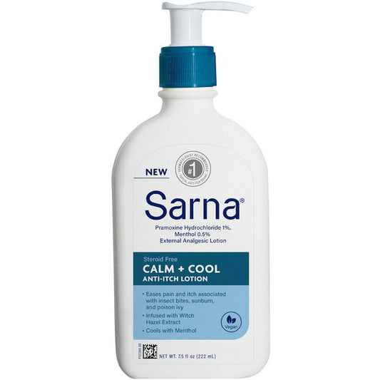 Sarna Lotion, Anti Itch, Calm + Cool, Steroid Free 7.5 Fl Oz