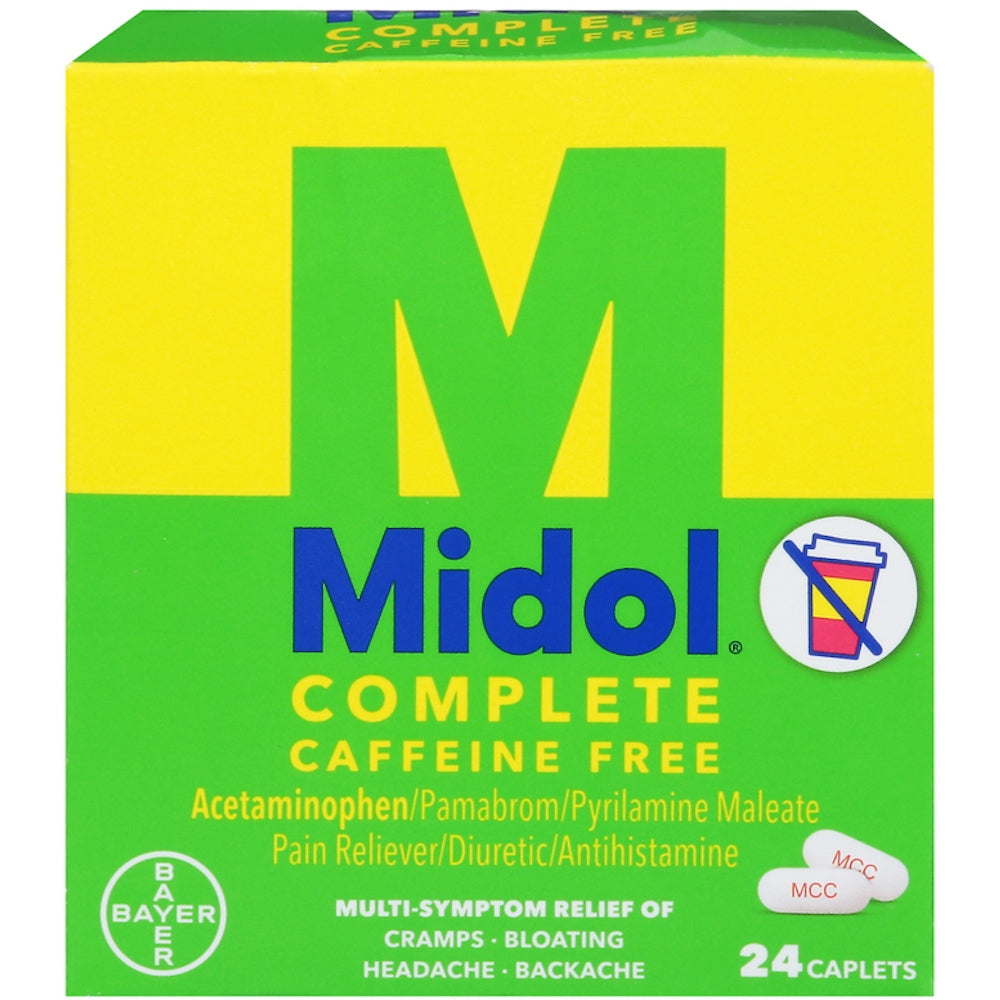 Midol Complete Caffeine Free Menstrual Pain Relief Caplets