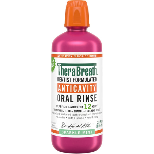 TheraBreath Healthy Smile Sparkle Mint Oral Rinse, 16 Fl Oz