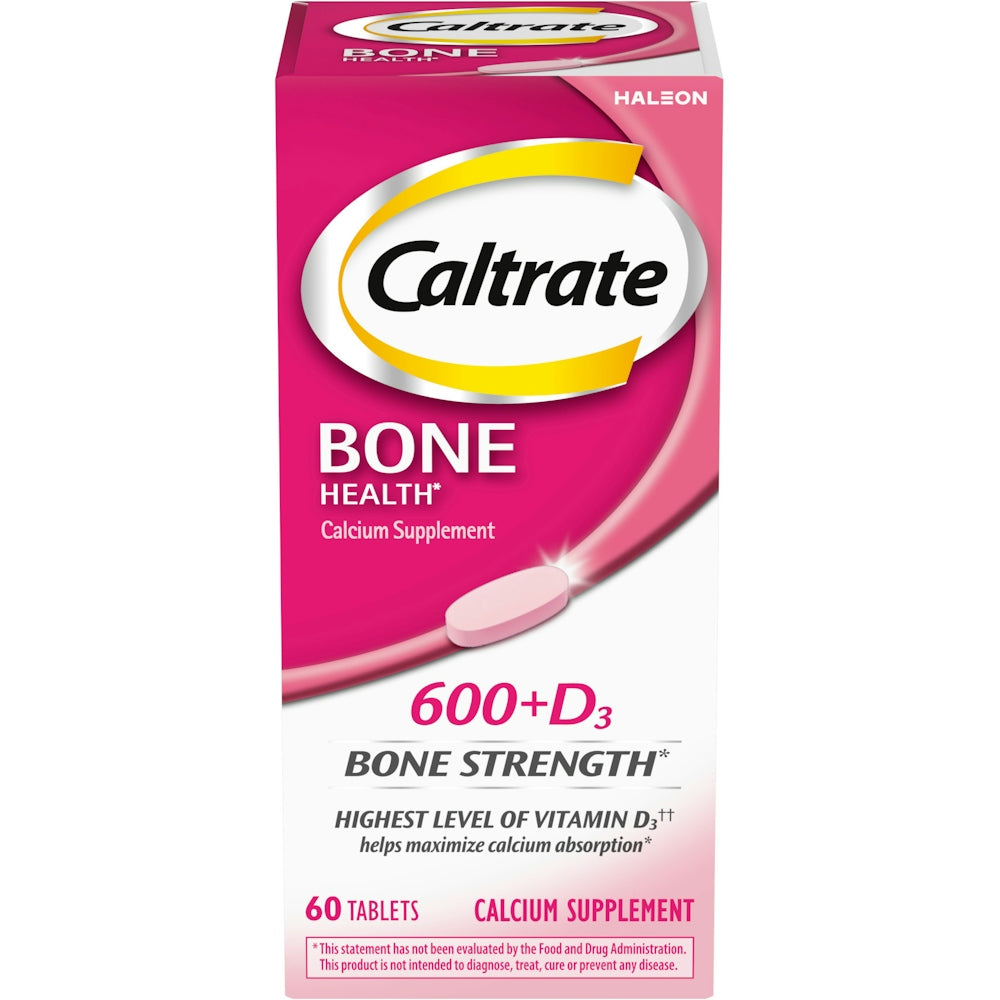 Caltrate 600 Plus D3 Calcium And Vitamin D Supplement Tablets, Bone Health Supplements For Adults