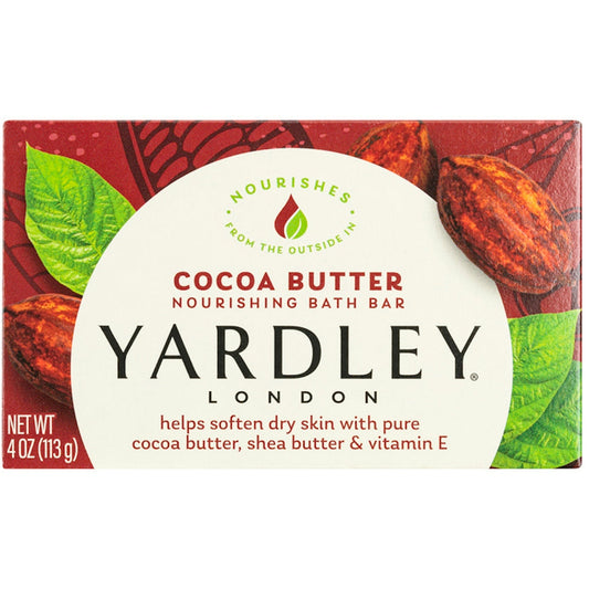 Yardley London Cocoa Butter Moisturizing Bar Soap - 4.25 Oz