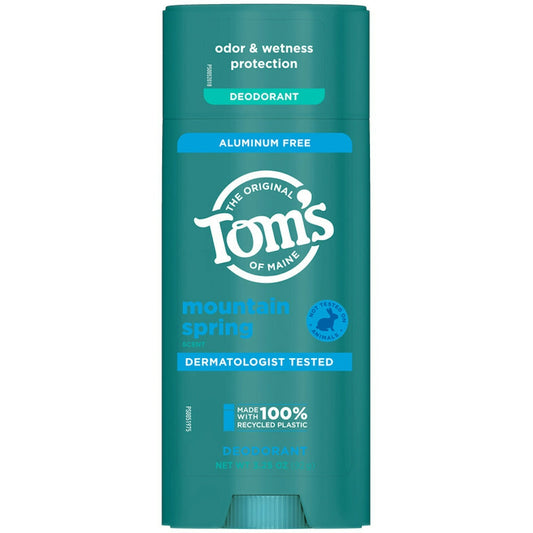 Tom's of Maine Deodorant, Mountain Spring Scent, Aluminum Free