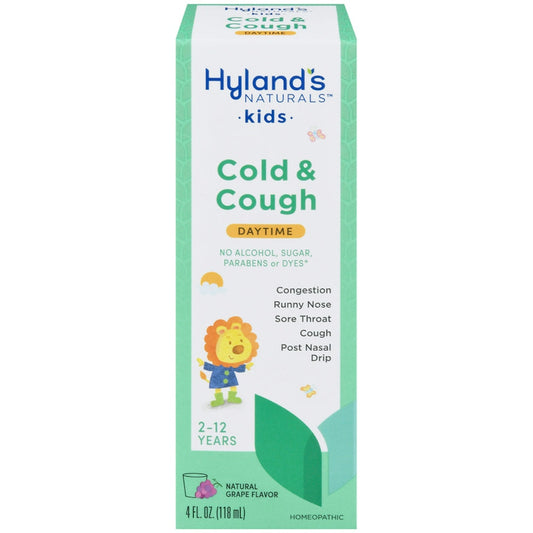 Hyland's Naturals Cold & Cough, Daytime, Kids, Natural Grape Flavor 4 Fl Oz