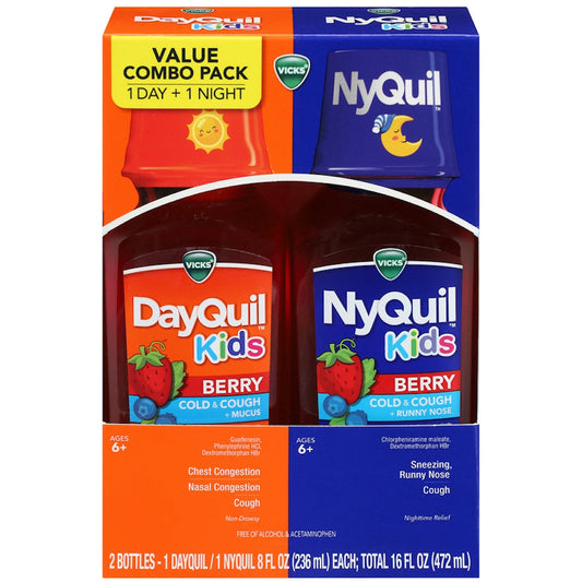 Vicks Cold & Cough, Berry, Kids, Ages 6+, Value Combo Pack