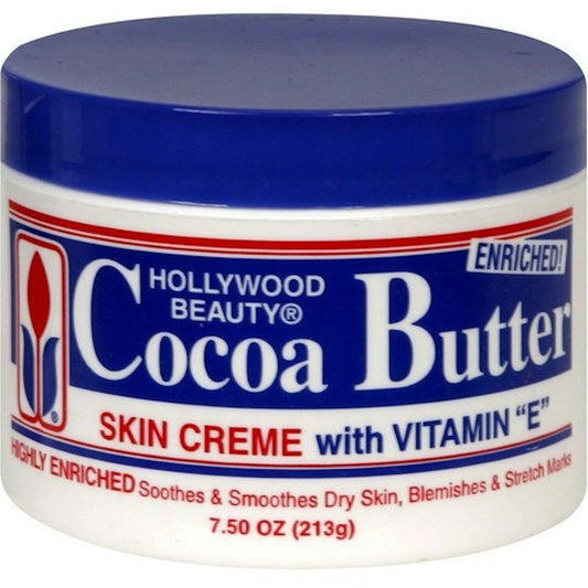 Hollywood Beauty Cocoa Butter Skin Cream, With Vitamin E, 7.5 Oz