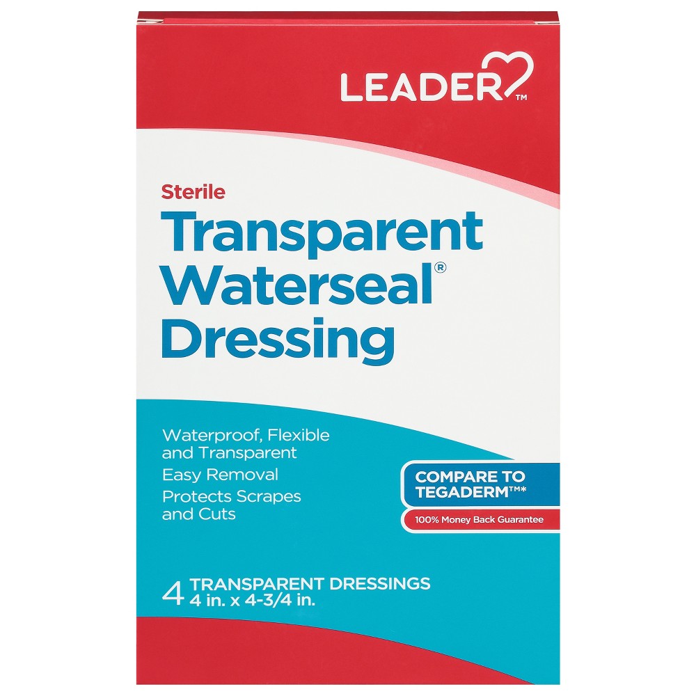 Leader Sterile Transparent Waterseal Dressing Packed, Unspecified