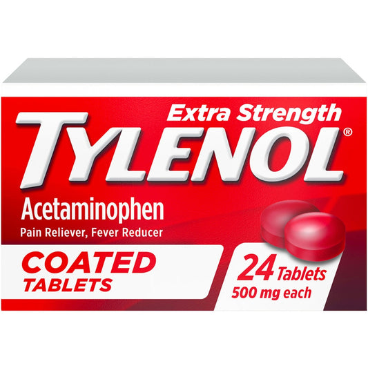 Tylenol Extra Strength Coated Tablets With Acetaminophen 500mg, Pain Reliever & Fever Reducer
