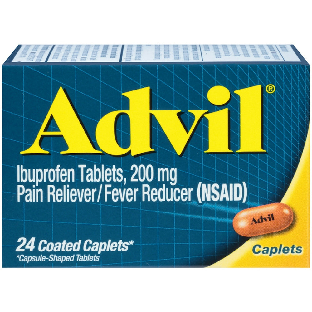 Advil Coated Caplets Pain Reliever And Fever Reducer, Ibuprofen 200mg