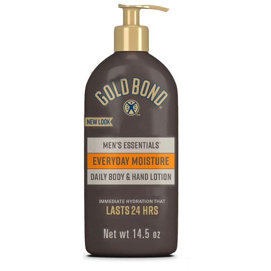 Gold Bond Men's Essentials, Lotion, Body & Hand, Daily, Everyday Moisture, 14.5 Oz