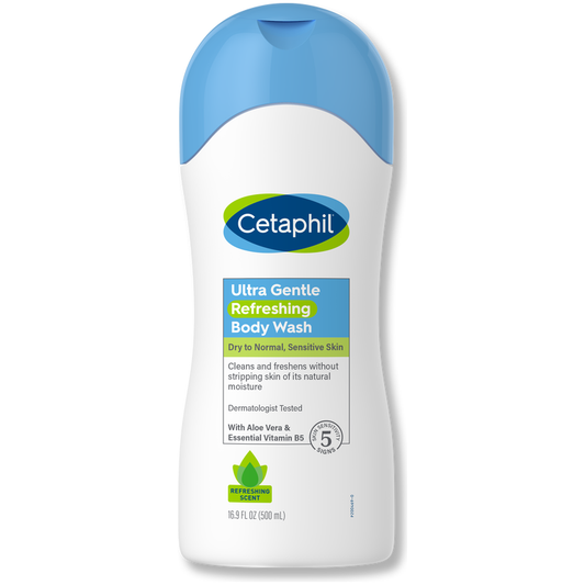 Cetaphil Ultra Gentle Body Wash, Refreshing Scent - 16.9 fl oz
