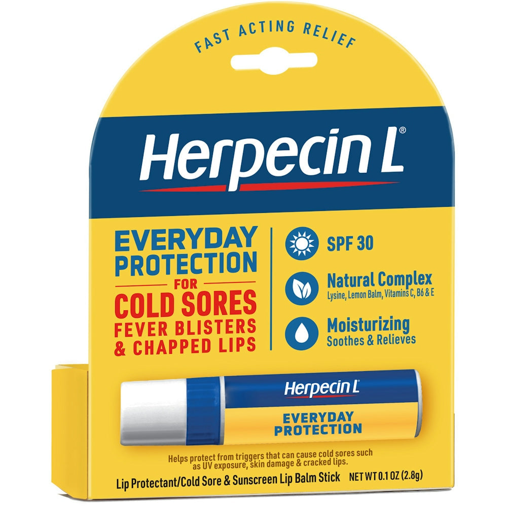 Herpecin L Cold Sore Relief, Lip Balm Stick, SPF 30 & Lysine