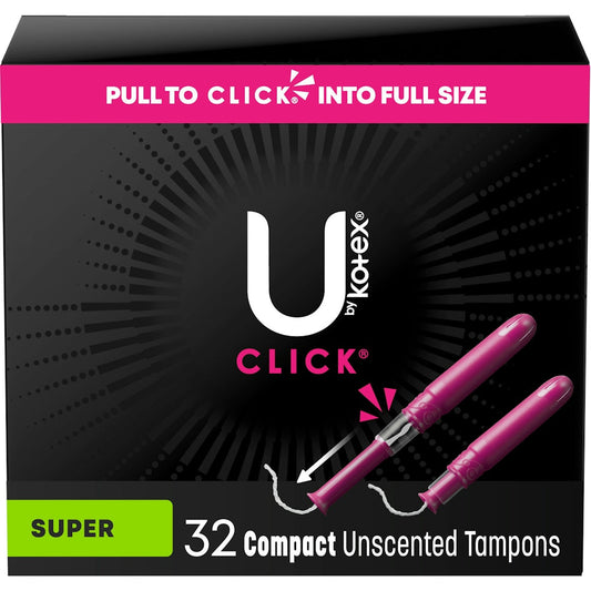 U by Kotex Click Compact Unscented Tampons - Super