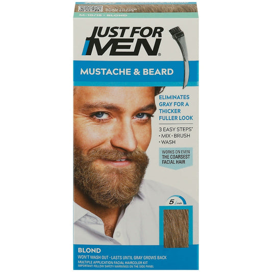 Just For Men Mustache & Beard Brush-In Color Gel, Blond M-10/15