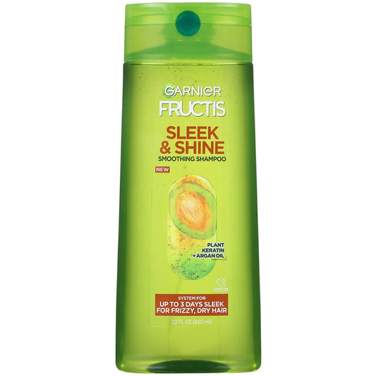 Fructis Garnier Sleek & Shine Shampoo For Frizzy, Dry, Unmanageable Hair - 22 Fl Oz