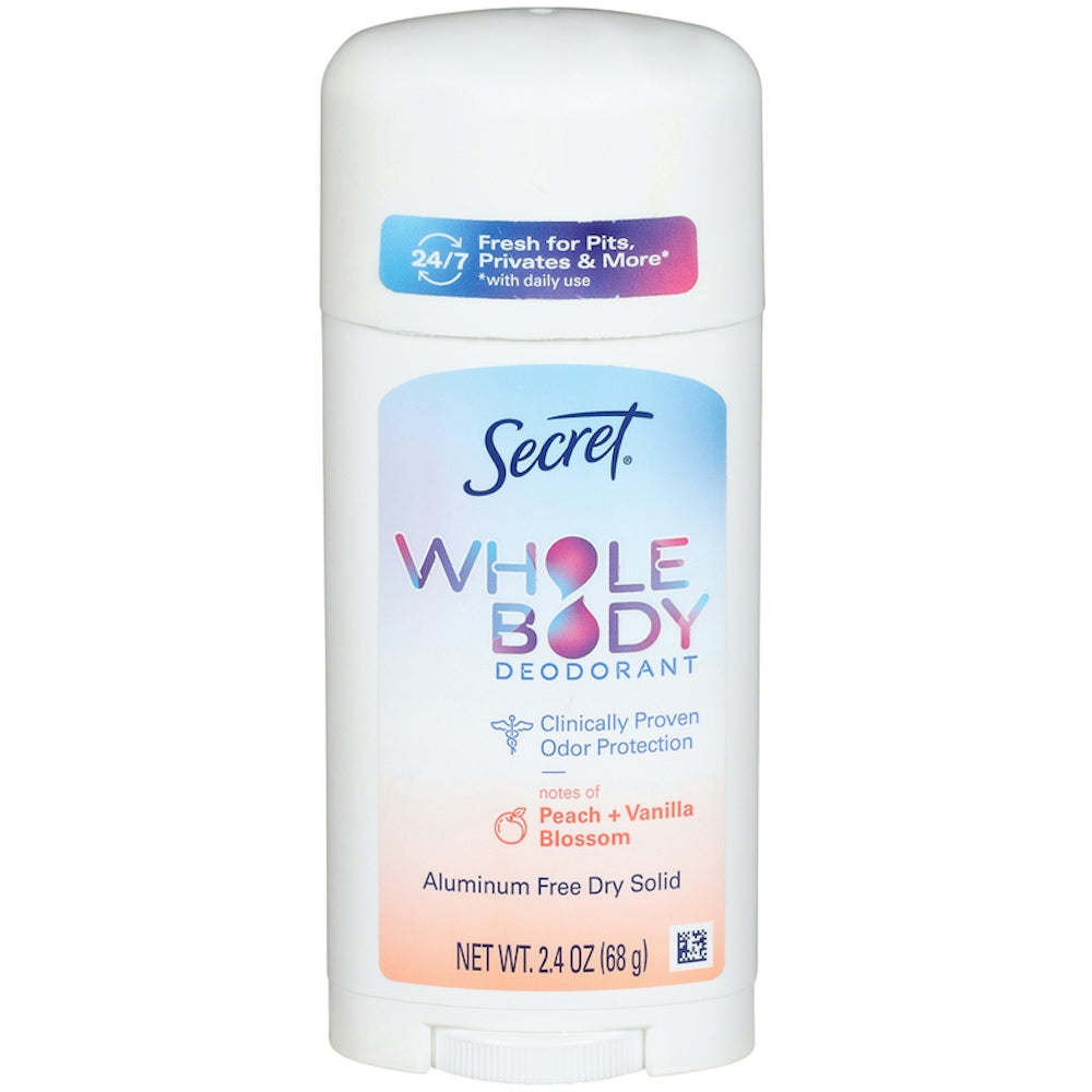 Secret Whole Body Aluminum Free Deodorant - Peach + Vanilla Blossom