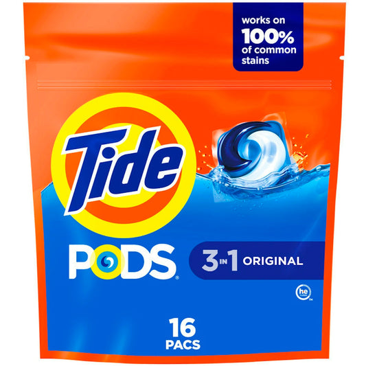 Tide Pods Laundry Detergent Pacs, Original Scent, 16 Count