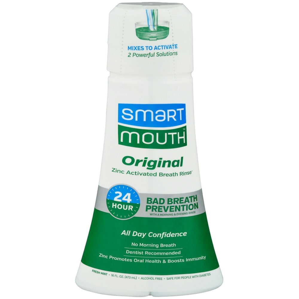 Smart Mouth The Original Activated Dual-Solution Breath Rinse Mouthwash, Fresh Mint, 16 Fl Oz