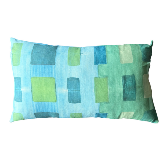 Blue Tapestry Lumbar Pillow